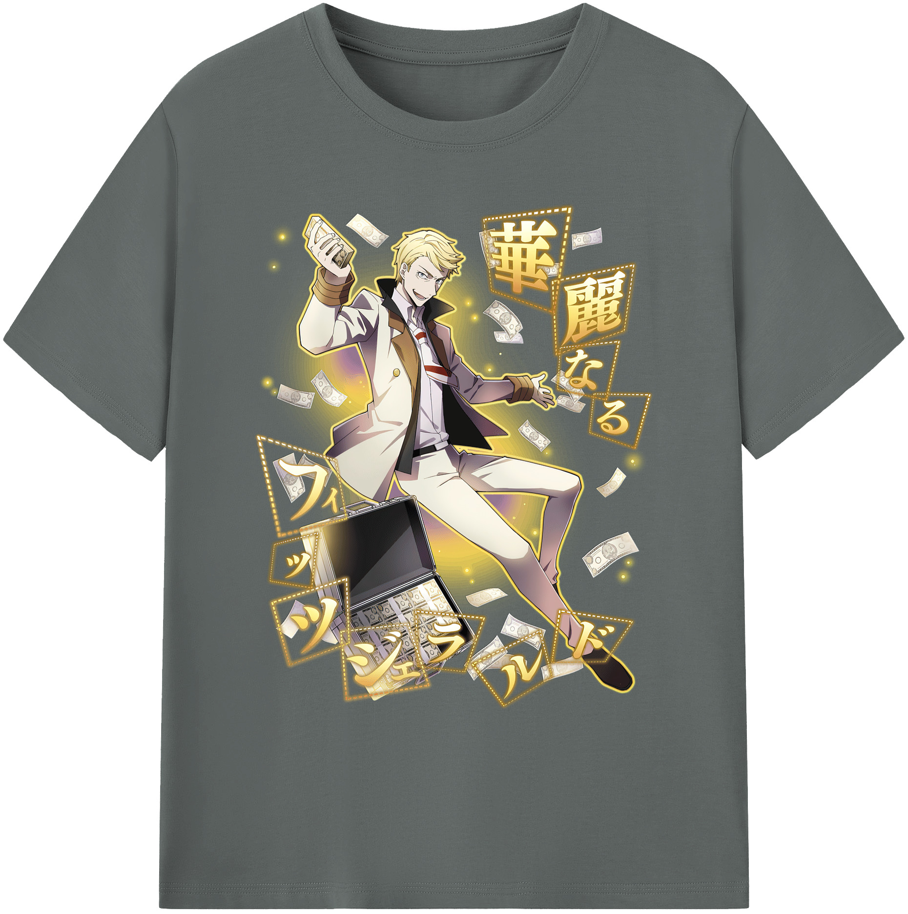 （画像用） 文豪ストレイドッグス Bungo Stray Dogs 綿100％ メンズ半袖Tシャツ｜肌触りやわらか＆通気性